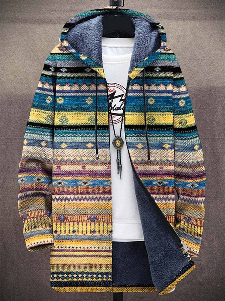 Bénédicte | Cardigan à Capuche Motif Artistique