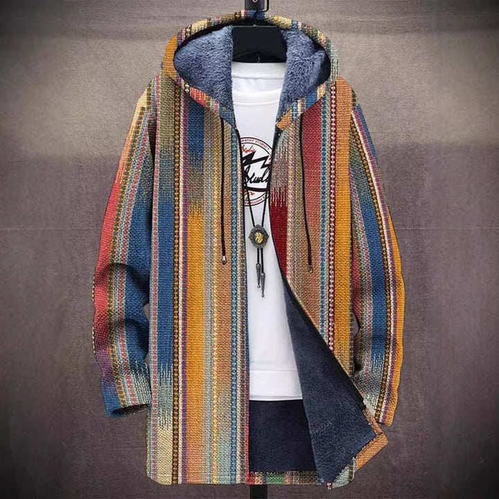Bénédicte | Cardigan à Capuche Motif Artistique
