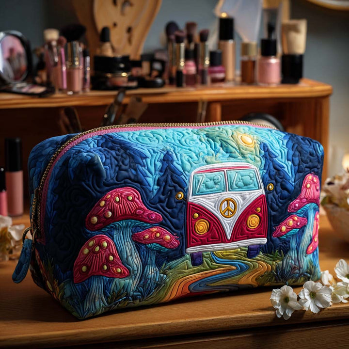 Marie-Hermine | Trousse de Maquillage Matelassée Van au Clair de Lune