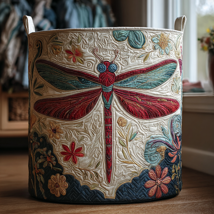 Hélène | Panier à Linge Matelassé Libellules