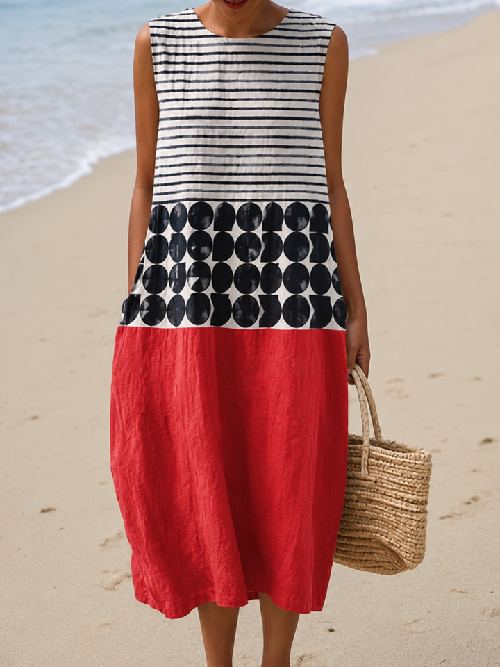 Sidonie | Robe Midi Colorblock