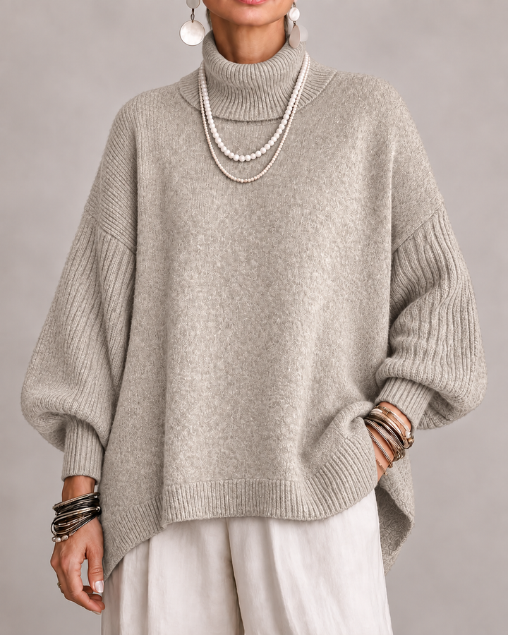Delphine | Pull Col Roulé Élégant