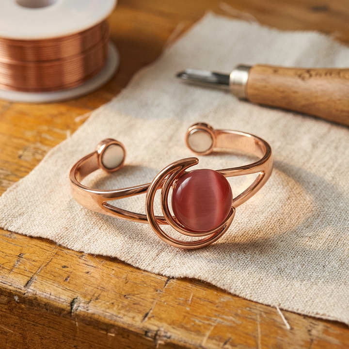 Bracelet Sphere Rose en Cuivre