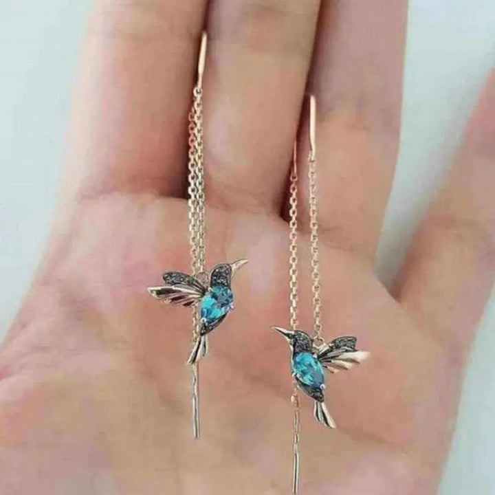 Jeanne | Boucles d'Oreilles Colibri Doré
