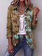 Floral olive et turquoise / S